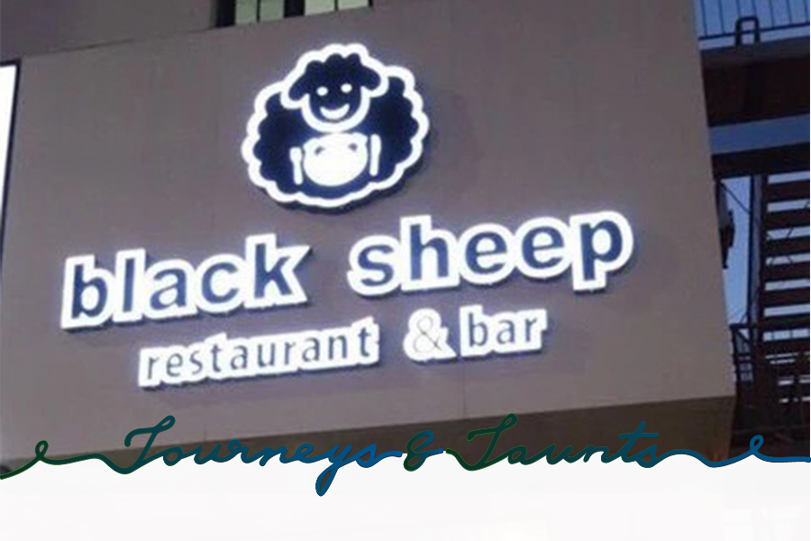 Black Sheep restaurant and bar entrance in Shenyang China