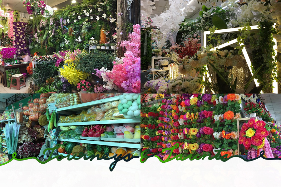Artificial flora in Wu'Ai Market in Shenyang China