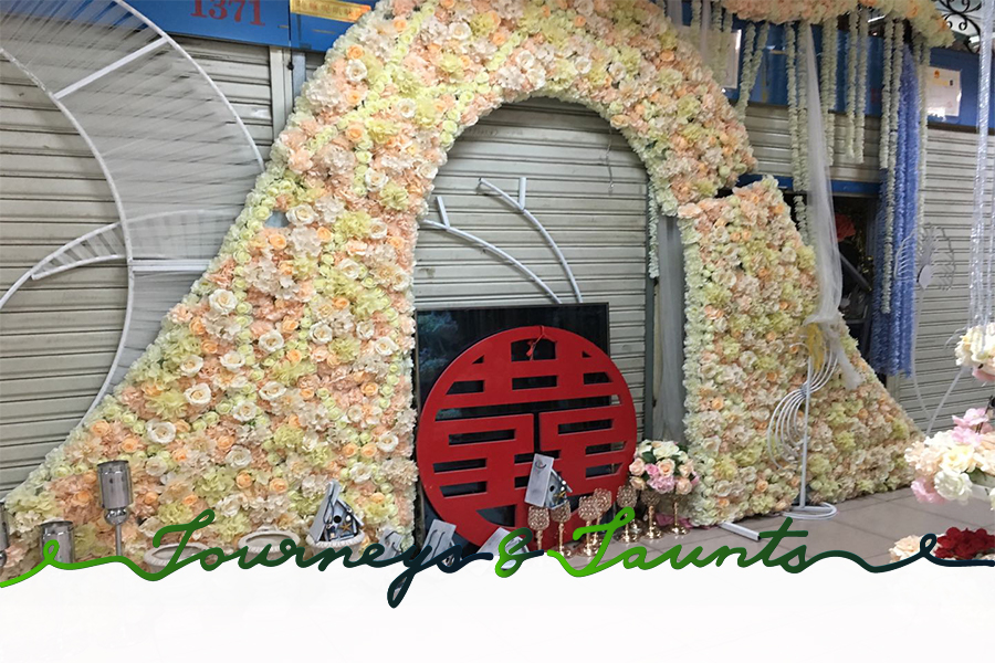 Wedding decoration in Wu'Ai Market in Shenyang China
